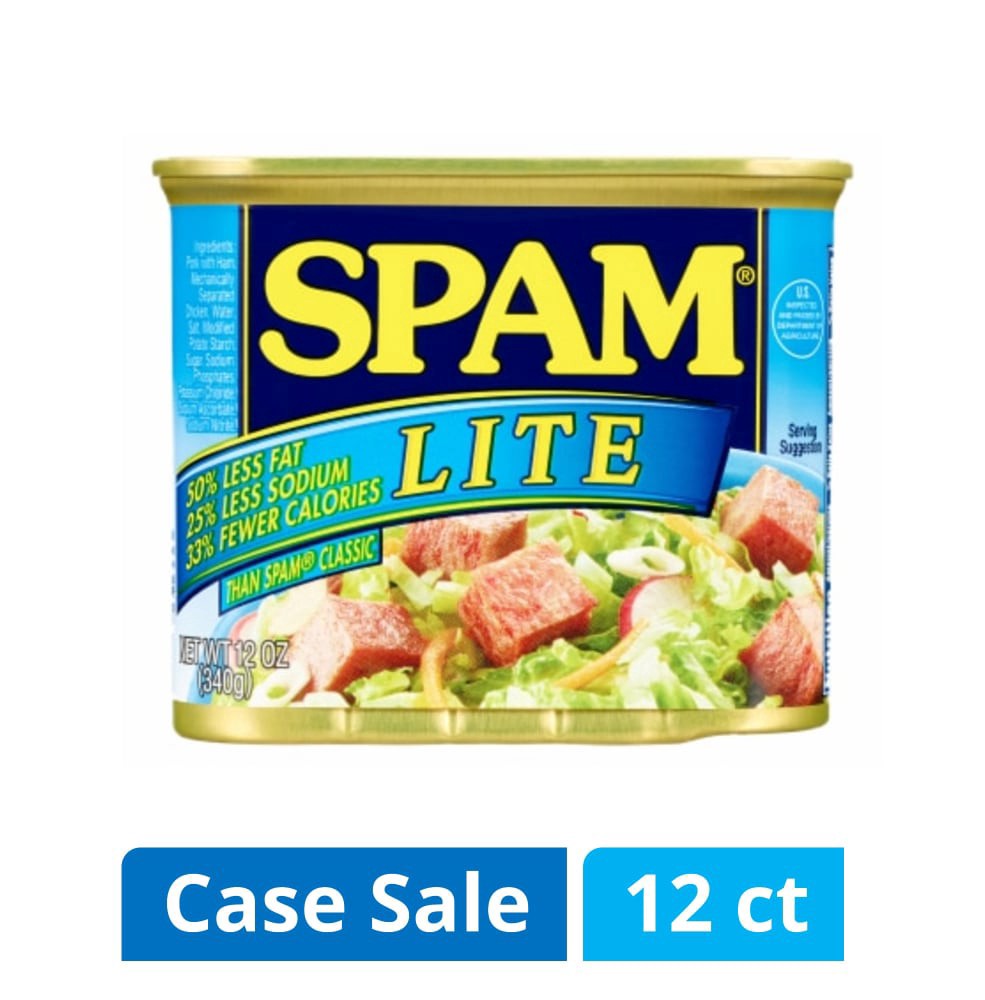 slide 1 of 1, SPAM® Lite Canned Luncheon Meat Case Sale, 12 oz / 12 ct