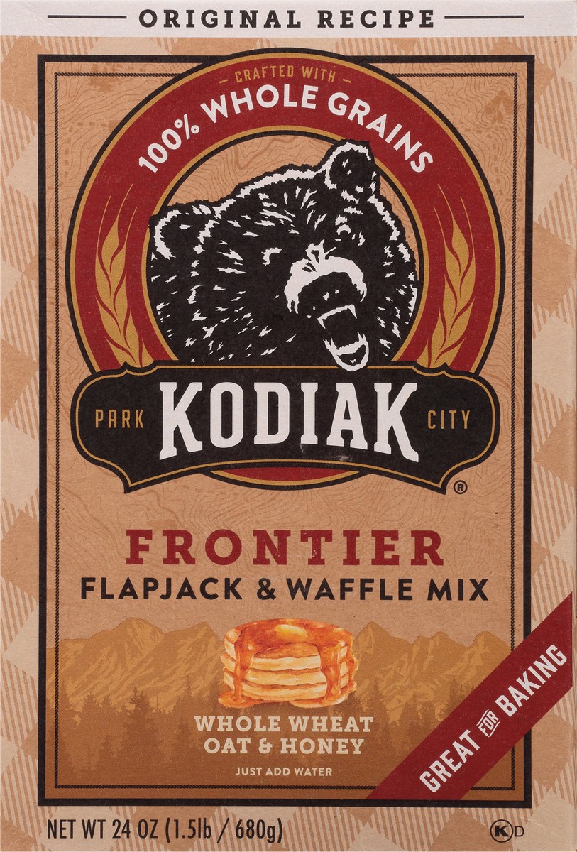 slide 4 of 14, Kodiak Cakes Frontier Whole Wheat Oat & Honey Flapjack & Waffle Mix 24 oz, 24 oz