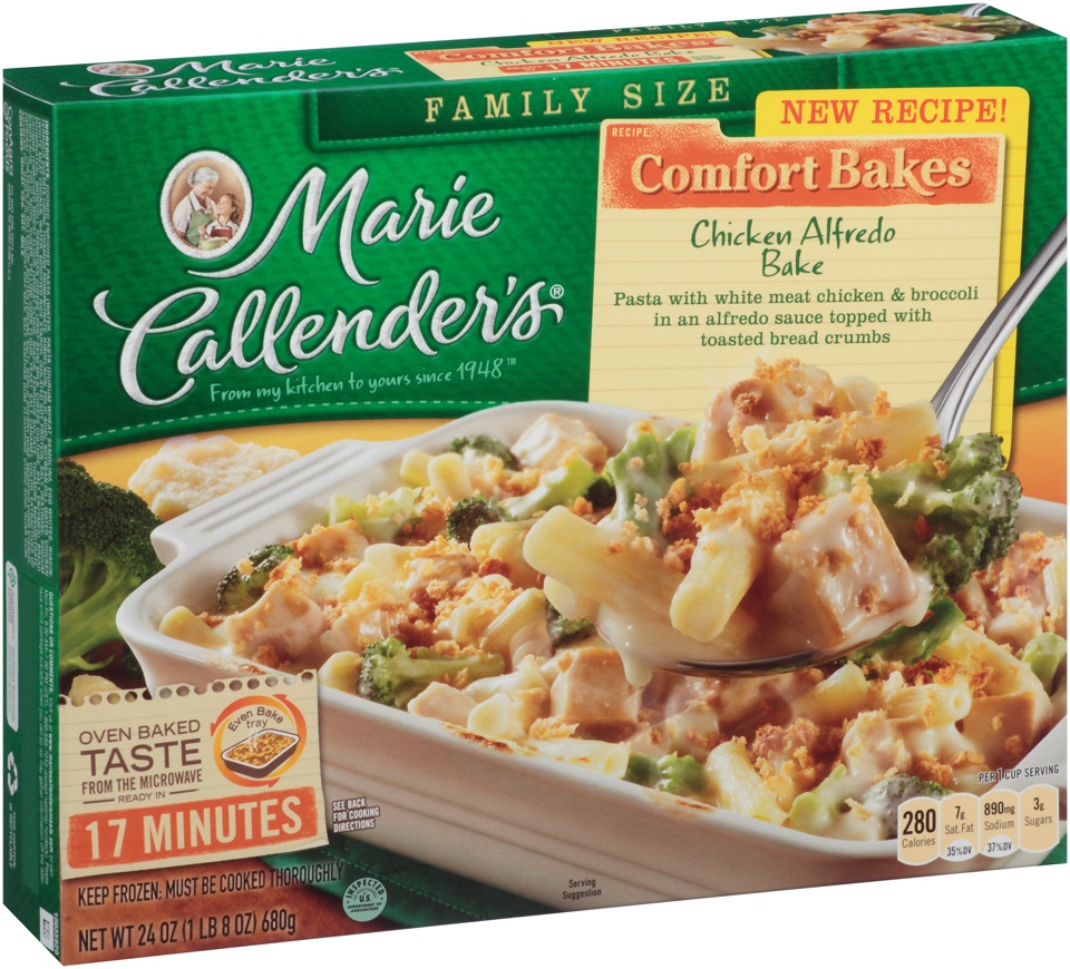 slide 1 of 1, Marie Callender's Comfort Bakes Chicken Alfredo Bake, 24 oz