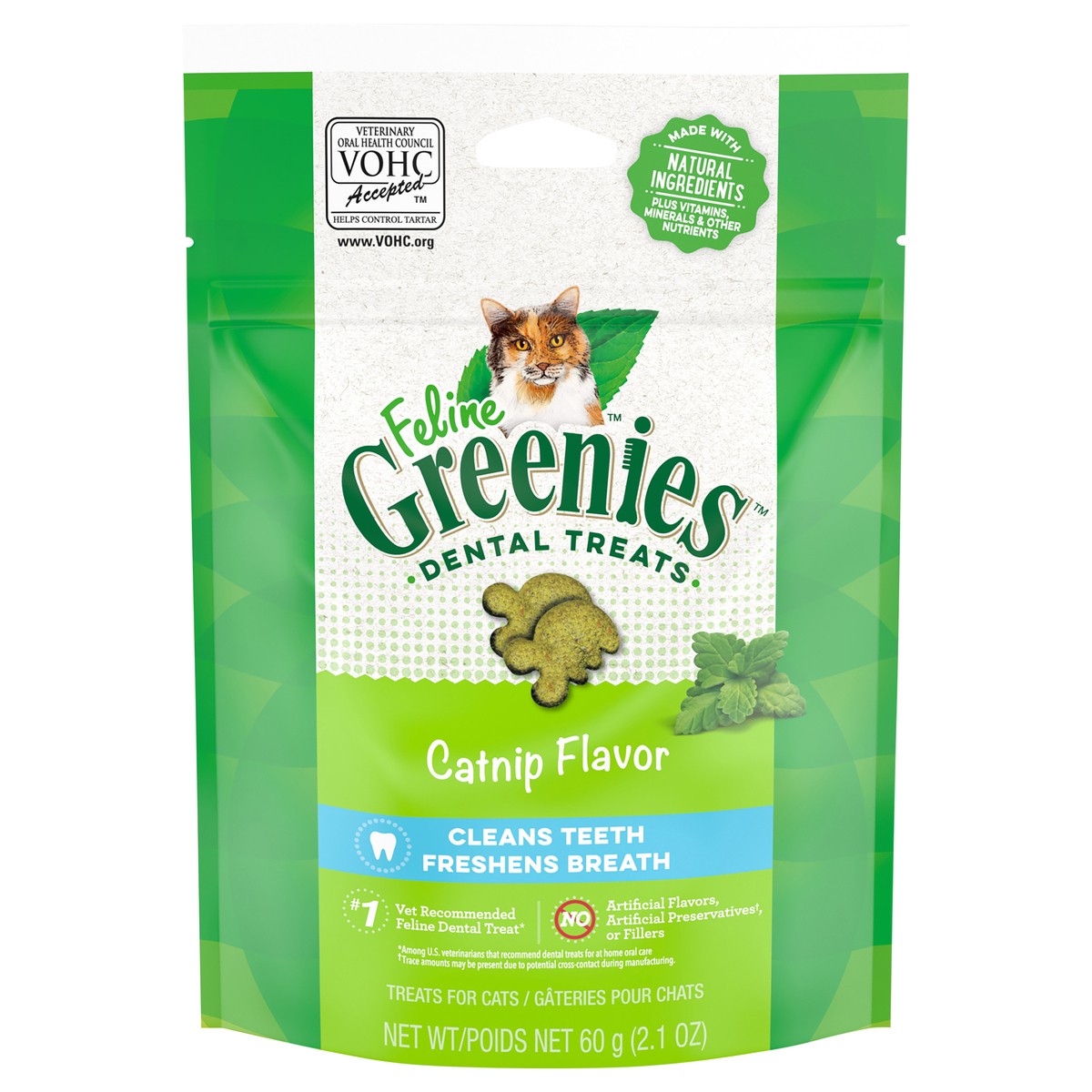 slide 1 of 4, Feline Greenies Dental Catnip 2.1 Oz, 2.1 oz