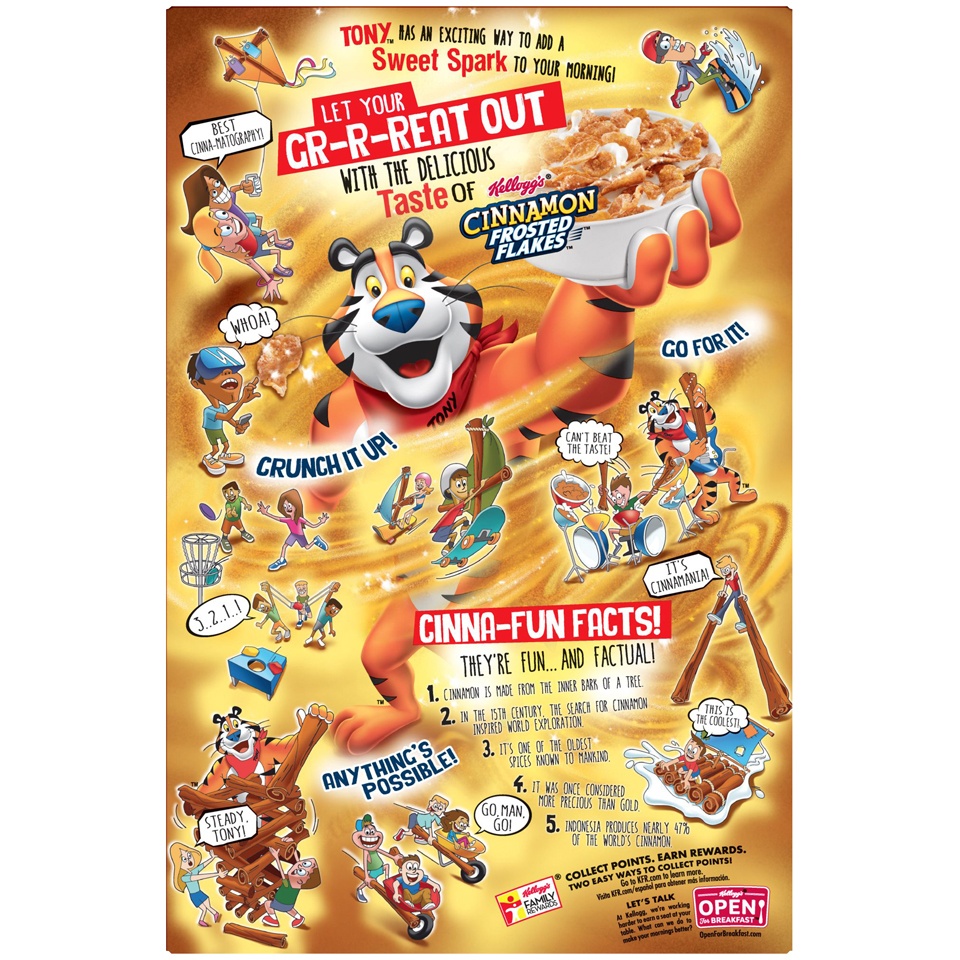 slide 6 of 7, Kellogg's Frosted Flakes Cinnamon Cereal, 13.6 oz