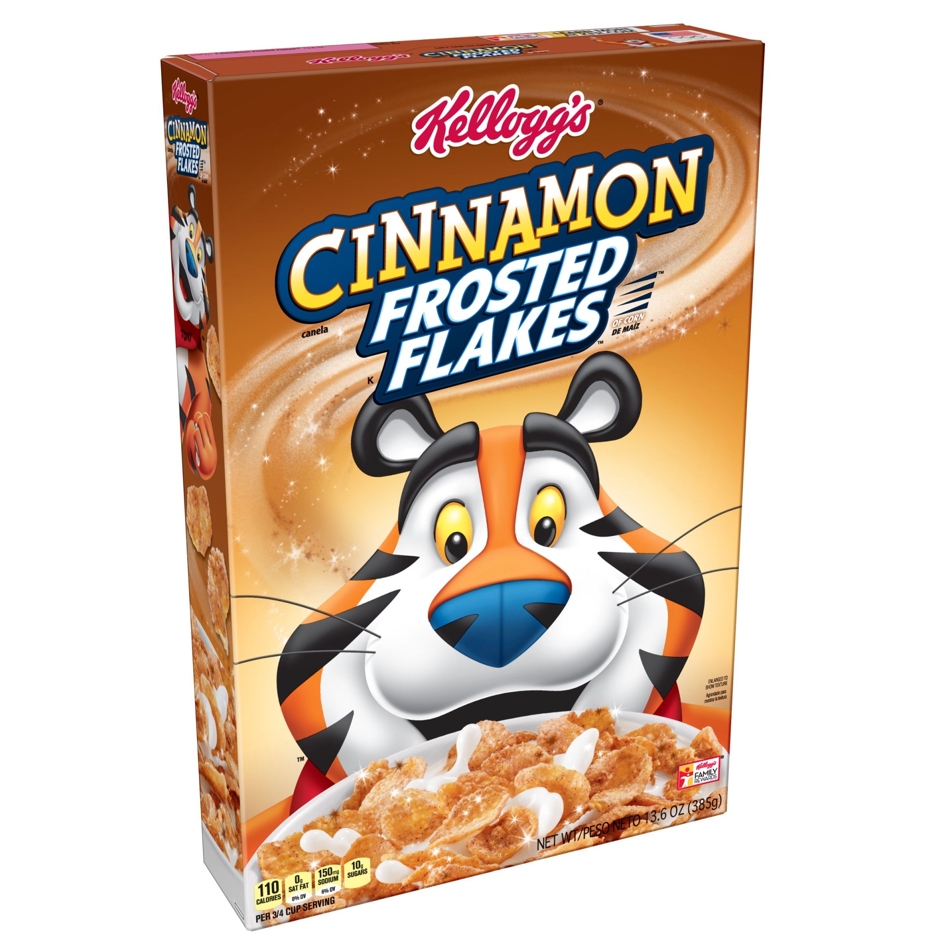slide 1 of 7, Kellogg's Frosted Flakes Cinnamon Cereal, 13.6 oz
