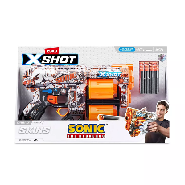 slide 1 of 1, X Shot Skins Sonic Retro Dread Dart Blaster, 1 ct
