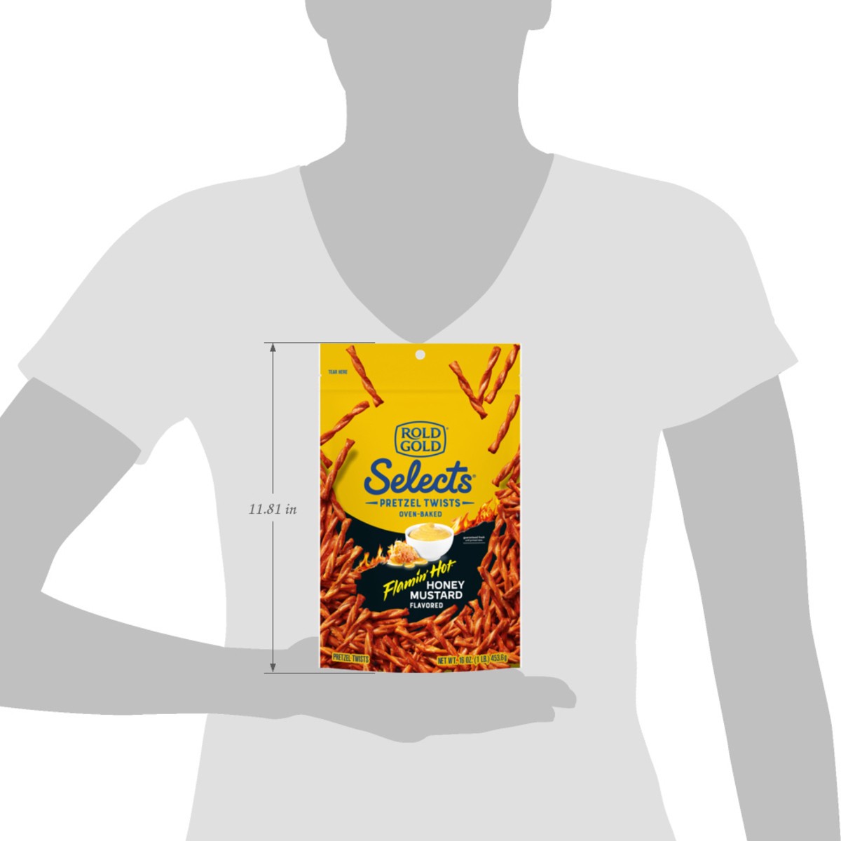 slide 6 of 9, Rold Gold Selects Pretzels Twists Oven Baked Flamin' Hot Honey Mustard Flavored - 16 oz, 16 oz