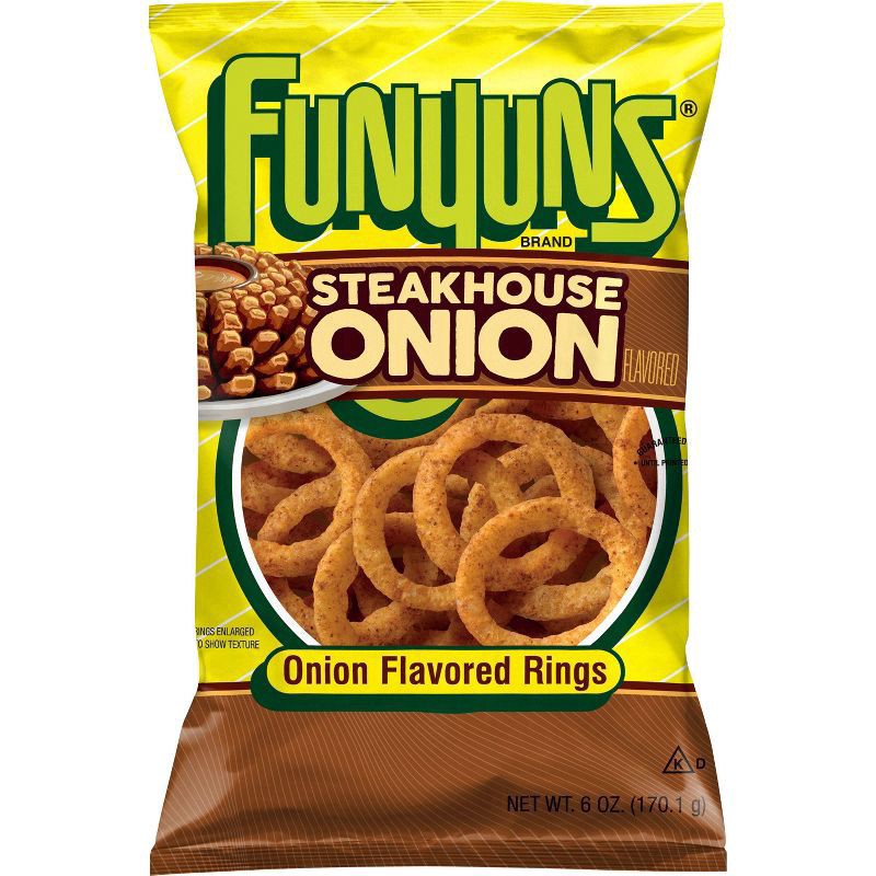 slide 1 of 4, Funyuns Onion Flavored Rings Steakhouse Onion Flavored 5 1/4 Oz, 5.25 oz