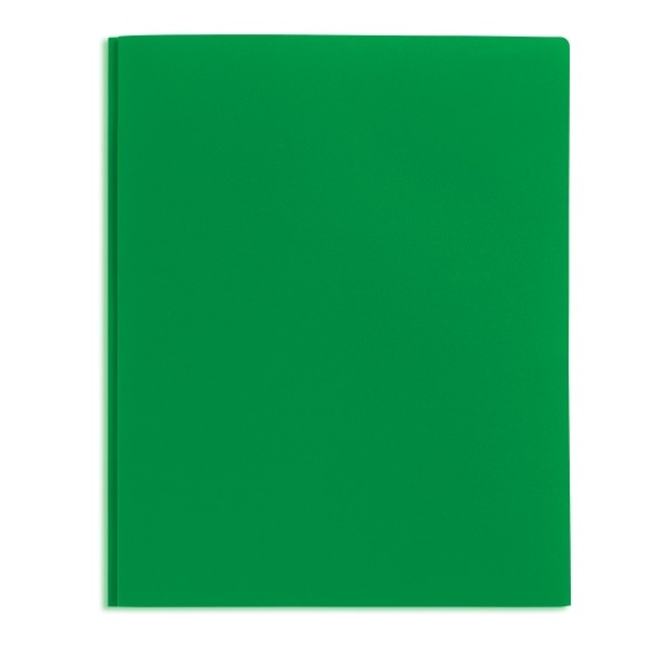 slide 1 of 2, Office Depot Brand 2-Pocket School-Grade Poly Folder With Prongs, Letter Size, Green, 1 ct