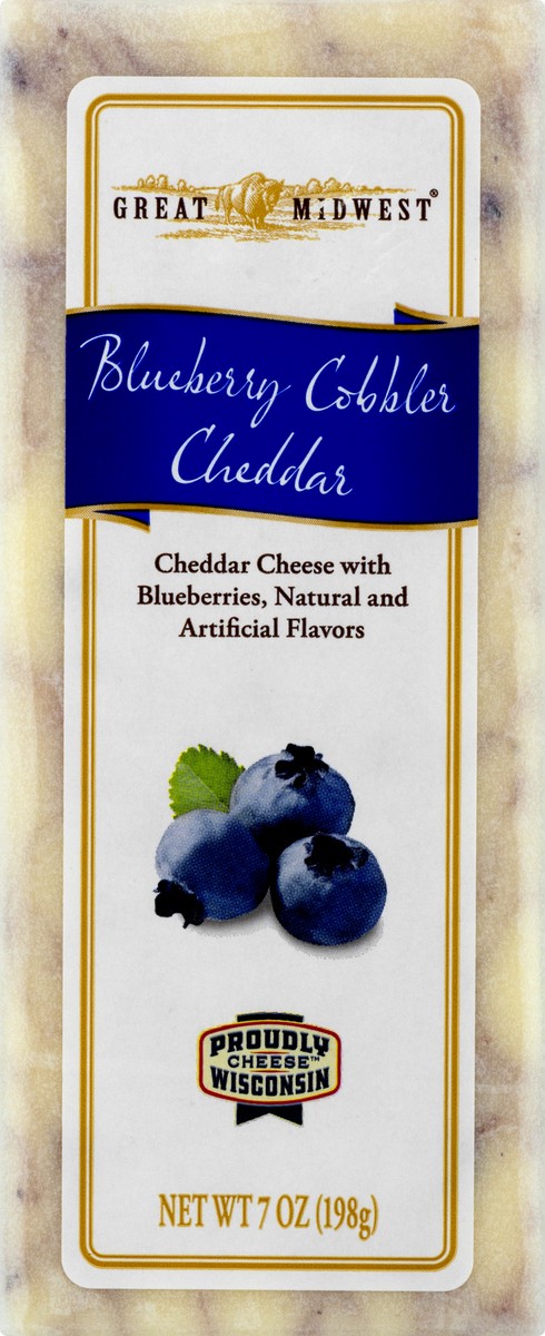 slide 2 of 12, Great Midwest Cheese Blueberry Cobbler Cheddar Cheese 7 oz, 7 oz