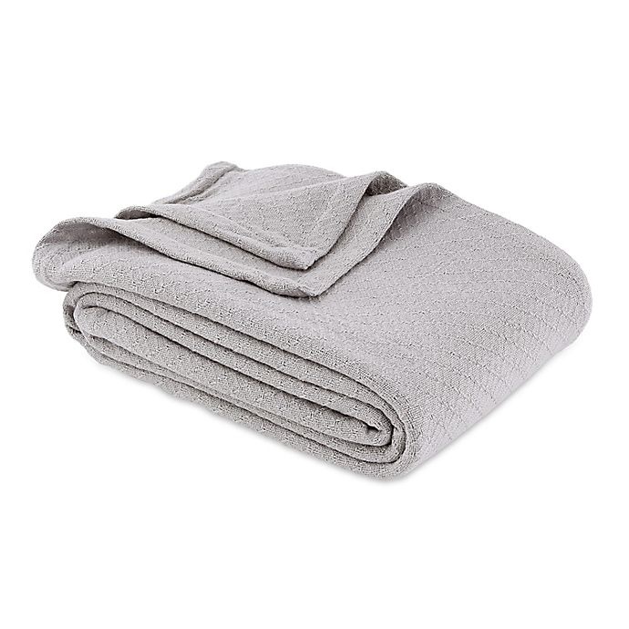 slide 1 of 4, Bee & Willow Home Cotton Knit Twin Blanket - Grey, 1 ct