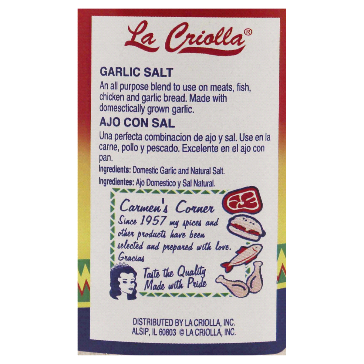 slide 2 of 9, La Criolla Garlic Salt - 4.75 oz, 4.75 oz