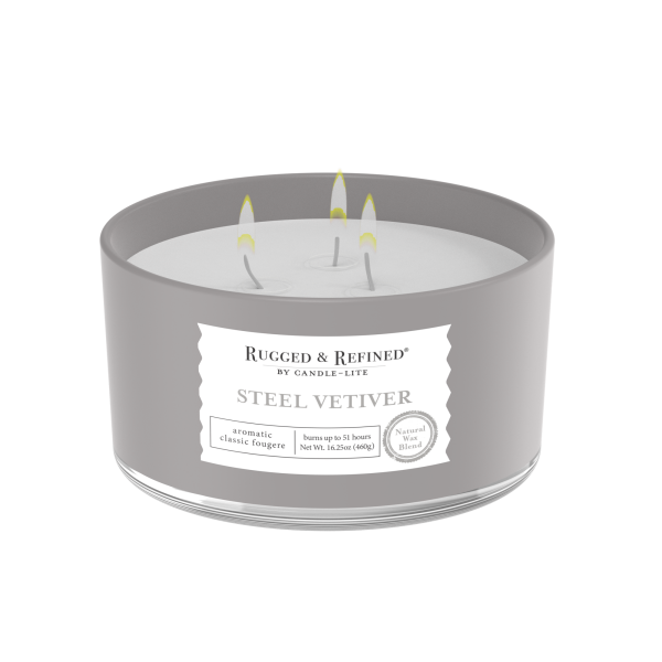 slide 3 of 5, Rugged & Refined Steel Vetiver Candle 1 ea, 1 ct