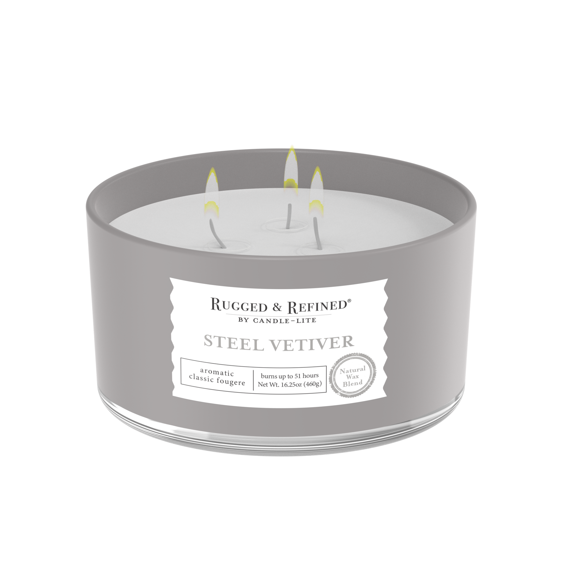 slide 4 of 5, Rugged & Refined Steel Vetiver Candle 1 ea, 1 ct