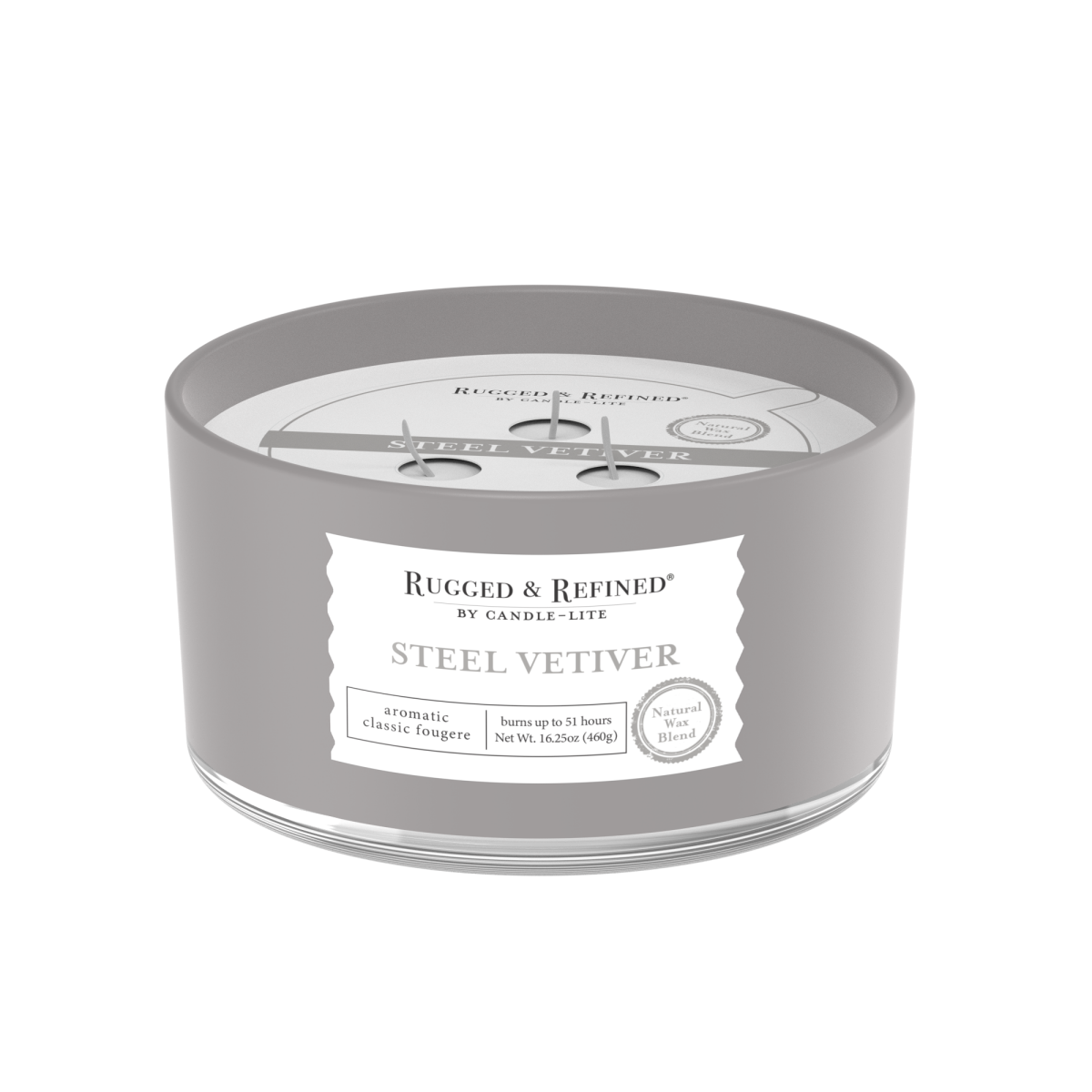 slide 1 of 5, Rugged & Refined Steel Vetiver Candle 1 ea, 1 ct