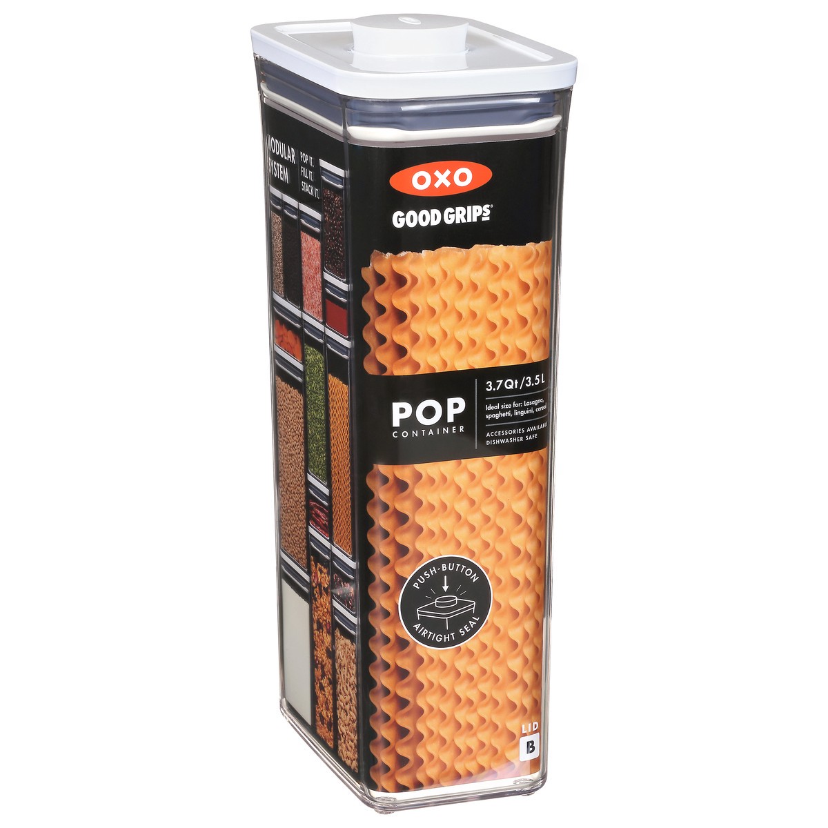 slide 7 of 12, OXO Good Grips 3.7 Quart Lid B Pop Container 1 ea, 1 ea