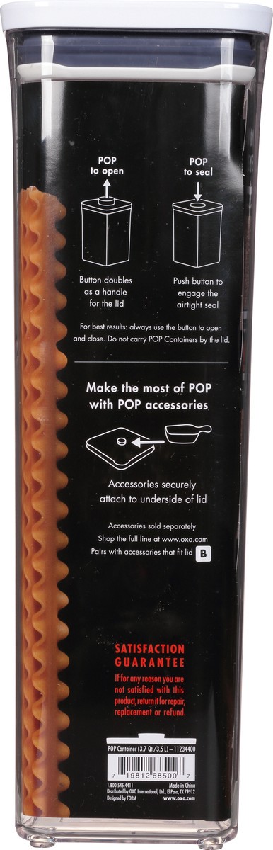 slide 8 of 12, OXO Good Grips 3.7 Quart Lid B Pop Container 1 ea, 1 ea
