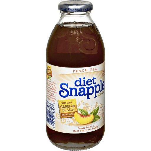 slide 2 of 13, Snapple Diet Peach Tea, 16 fl oz