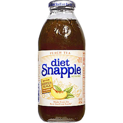 slide 4 of 13, Snapple Diet Peach Tea, 16 fl oz