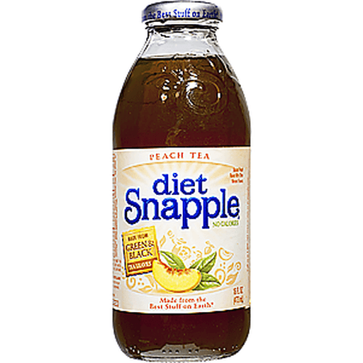 slide 8 of 13, Snapple Diet Peach Tea, 16 fl oz