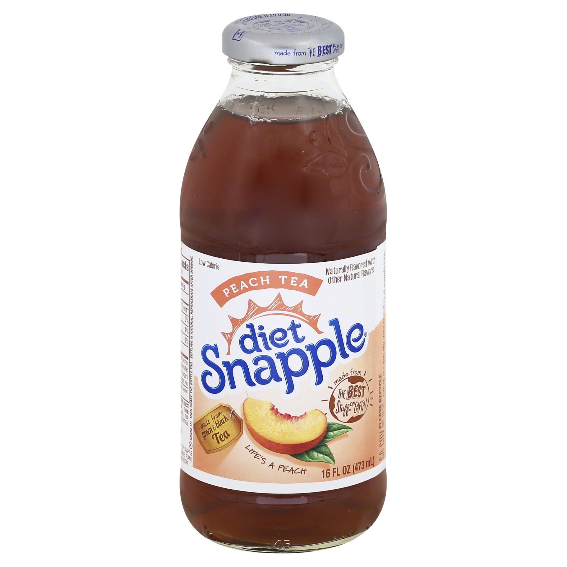 slide 1 of 4, Snapple Diet Peach Tea - 16 fl oz, 16 fl oz