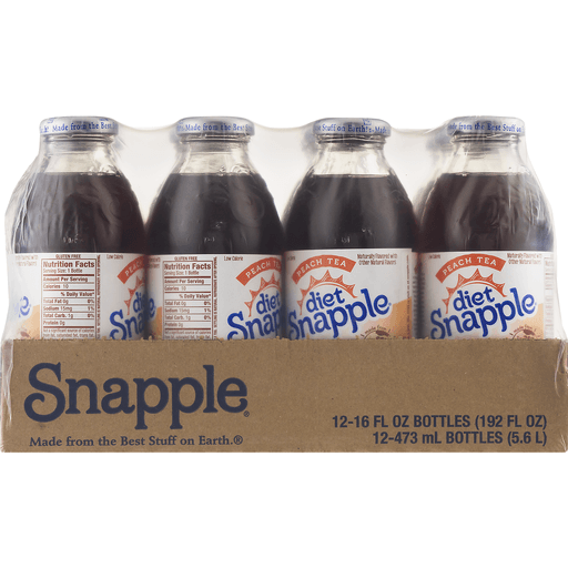 slide 10 of 13, Snapple Diet Peach Tea, 16 fl oz