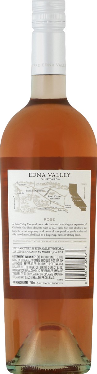 slide 3 of 3, Edna Valley Vineyard Rose Wine, 750 ml