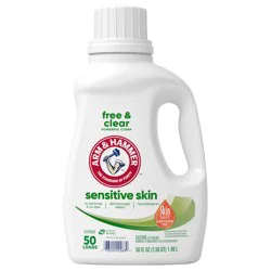 ARM & HAMMER Sensitive Skin Free Clear, 50 Loads Liquid Laundry Detergent, 50 Fl oz