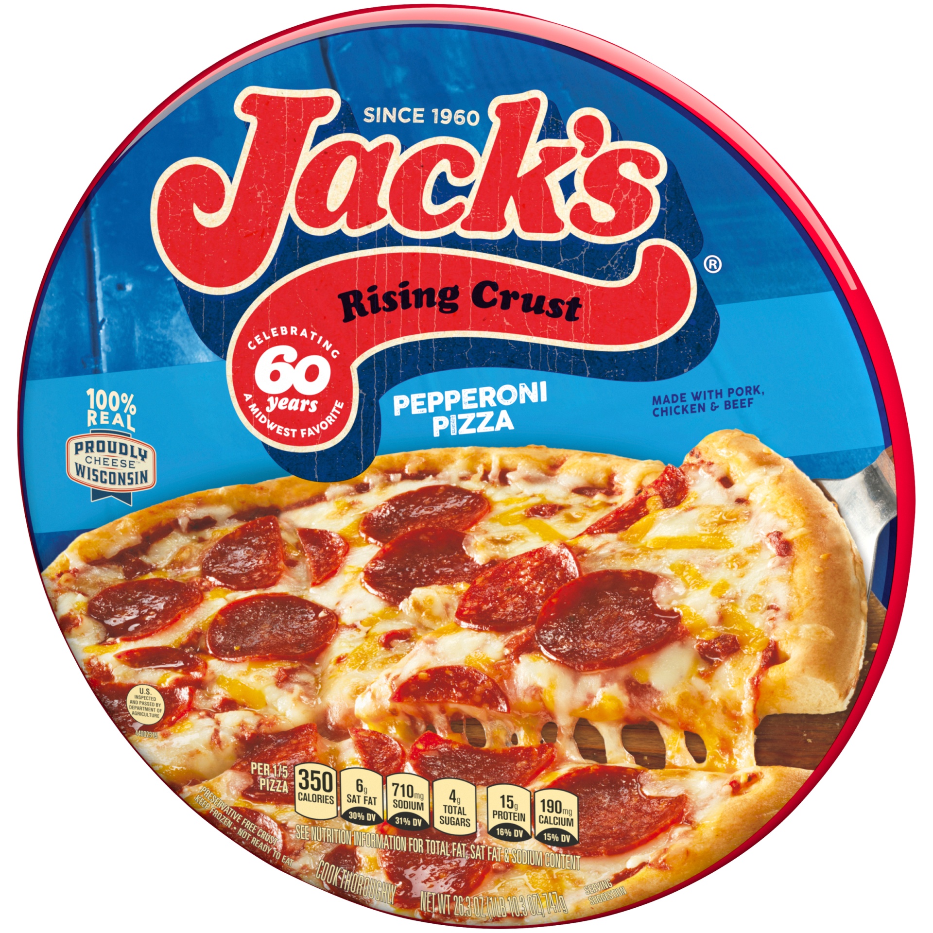 slide 4 of 6, Jack's Naturally Rising Pepperoni Pizza, 28.1 oz