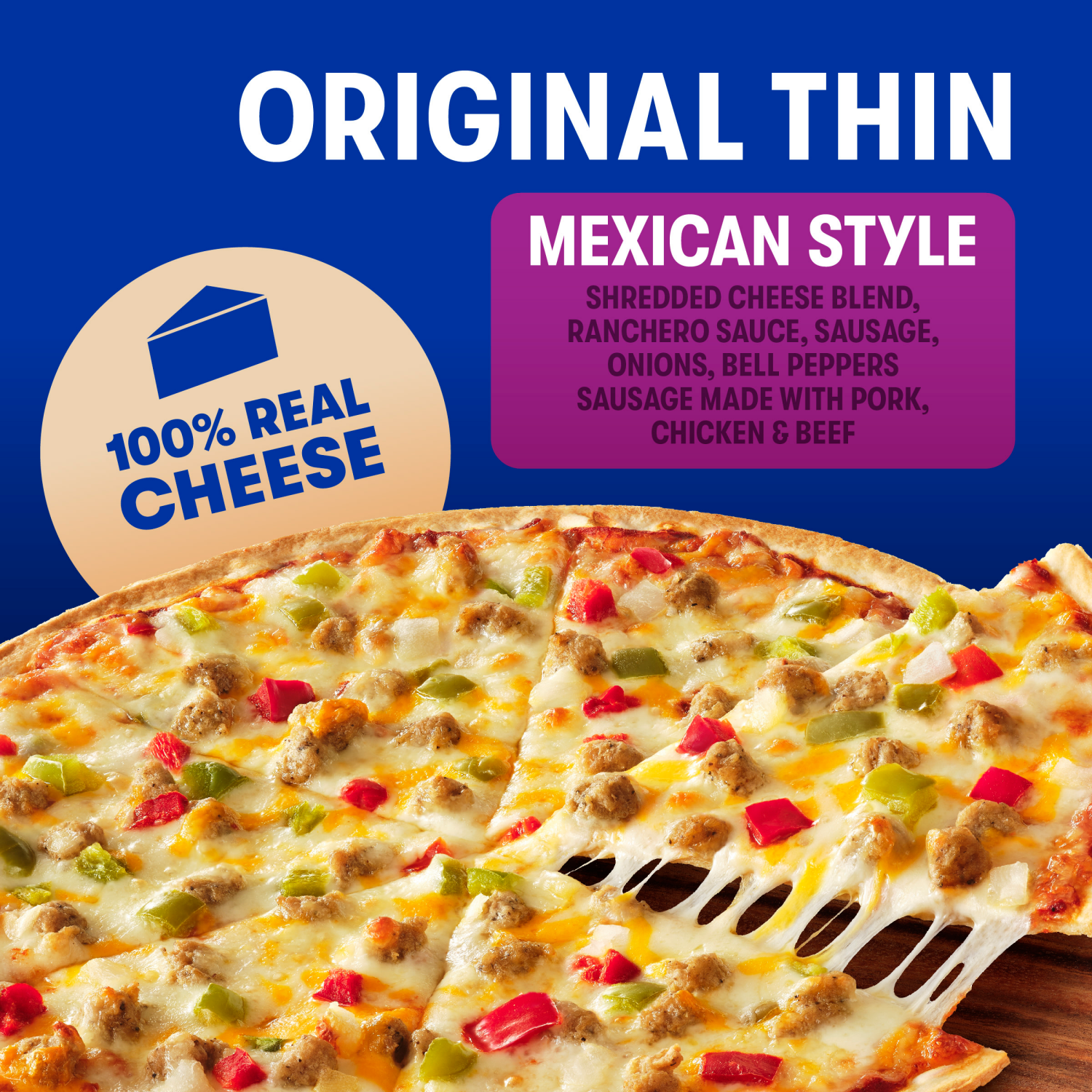 slide 6 of 8, Jack's Jack’s Original Thin Mexican Style Pizza, Thin Crust, Cheese Pizza, Frozen, 15.3 oz