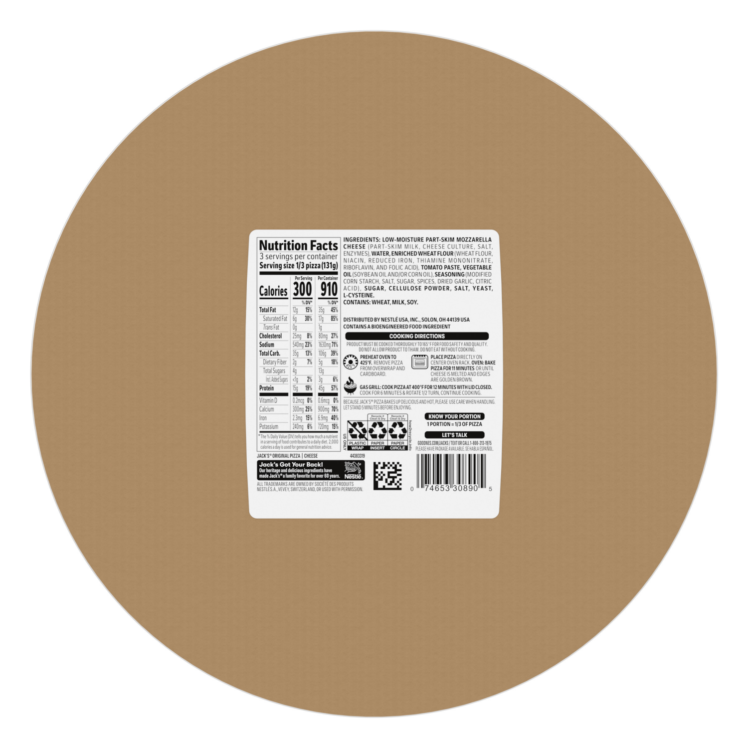 slide 3 of 8, Jack's Original Thin Crust Cheese Frozen Pizza 13.8 oz., 13.8 oz