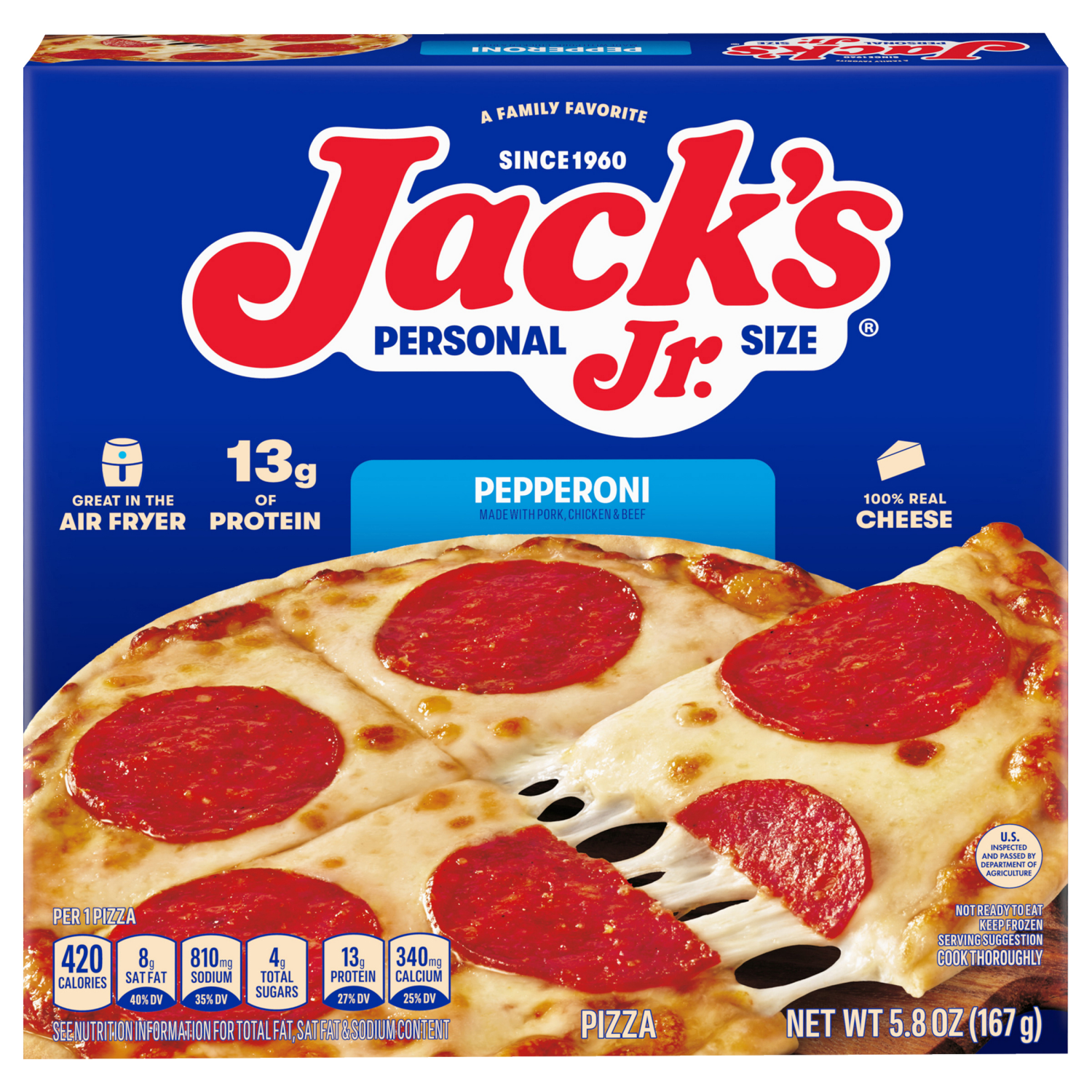 slide 1 of 5, JACK'S Pepperoni Pizza Personal Jr. Size 5.8oz Box, 5.8 oz