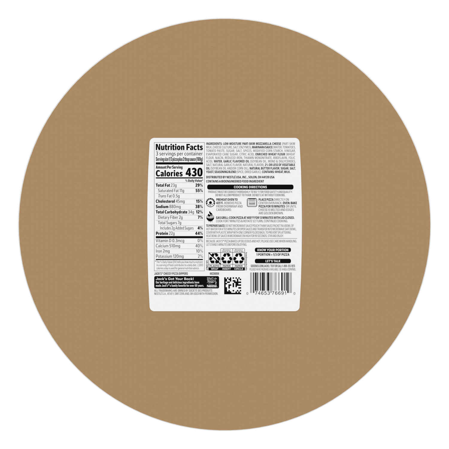 slide 3 of 8, Jack's Jack’s Cheesy Pizza Dippers, Pizza Sticks, Cheese Bread, 17.9oz, 17.9 oz