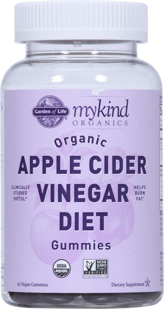 slide 6 of 9, Garden of Life My Kind Orgaincs Apple Cider Vinegar Diet Gummies, 1 ct