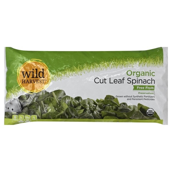 slide 1 of 1, Wild Harvest Organic Chopped Spinach, 16 oz