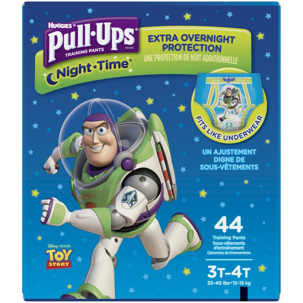 slide 1 of 1, Pull-Ups Boys 3T-4T Night Time Training Pants, 44 ct