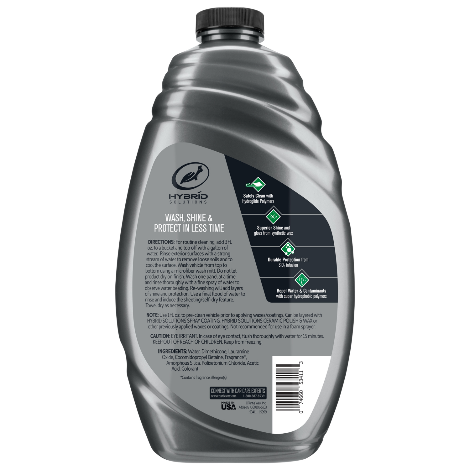 slide 4 of 6, Turtle Wax Hybrid Solutions Ceramic Wash and Wax, 48 fl oz
