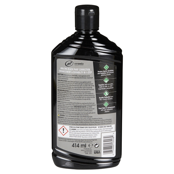 Turtle Wax Hybrid Solutions Black Acrylic Car Polish #53448 1 ct