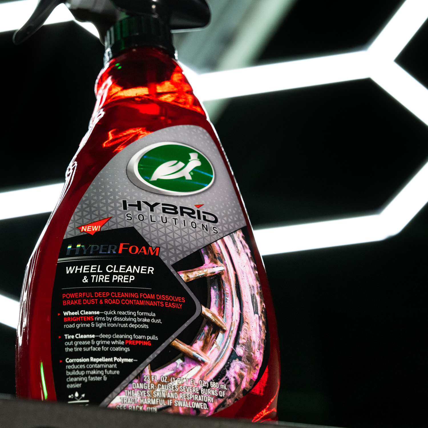 slide 3 of 6, Turtle Wax Hybrid Solutions HyperFoam Wheel and Tire Cleaner, 23 fl oz