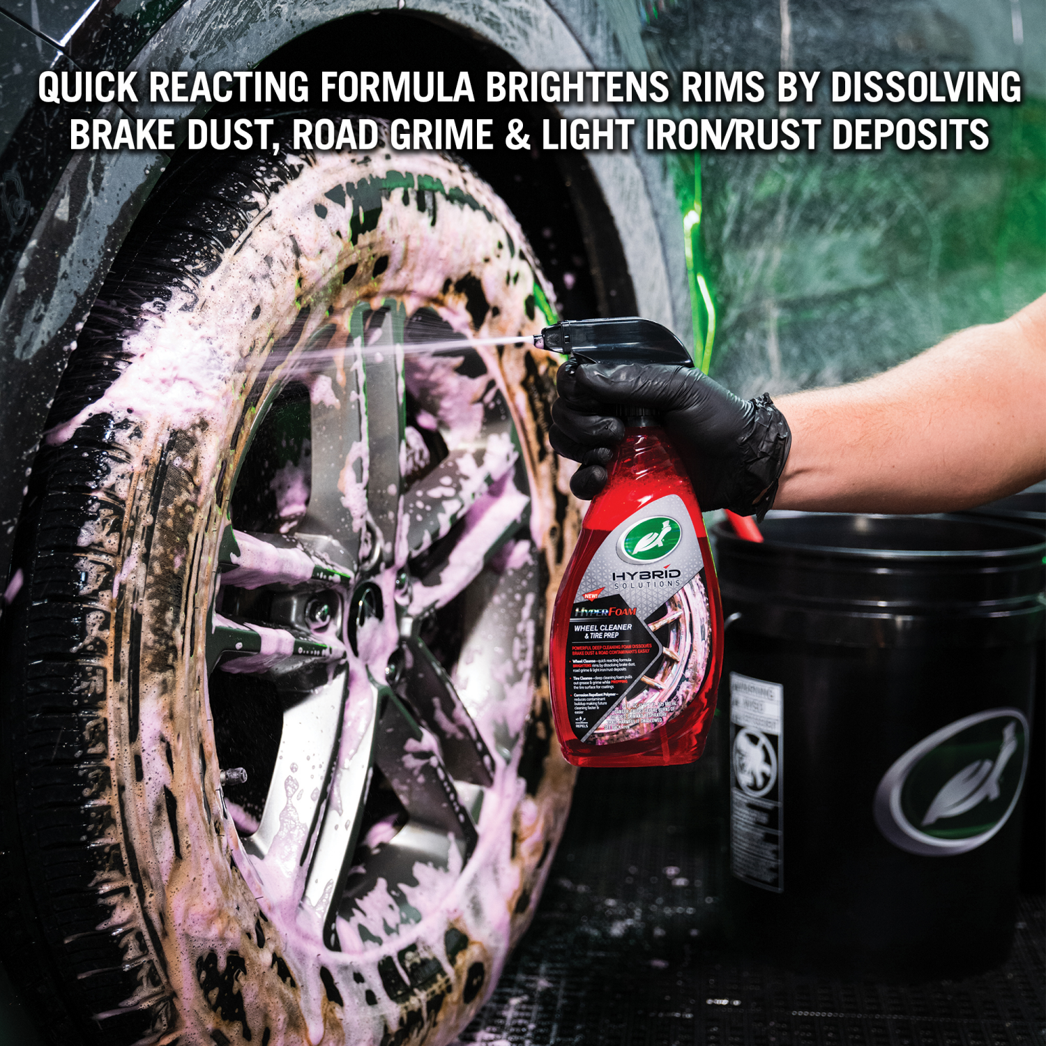 slide 6 of 6, Turtle Wax Hybrid Solutions HyperFoam Wheel and Tire Cleaner, 23 fl oz