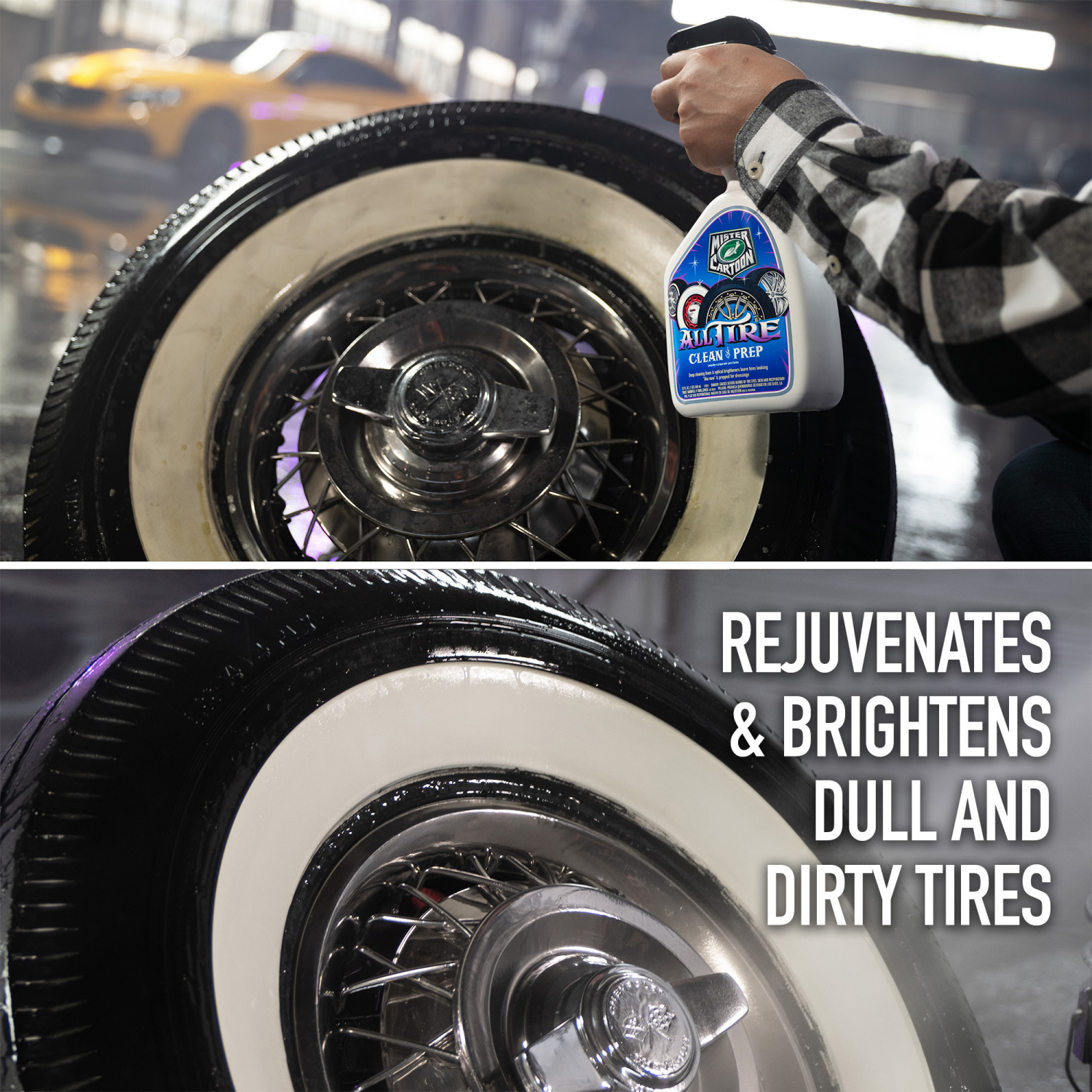 slide 6 of 6, Turtle Wax MISTER CARTOON ALL TIRE CLEAN & PREP, 1 ct