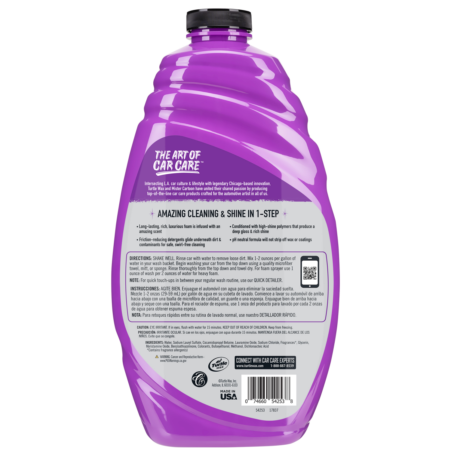 slide 4 of 6, Turtle Wax MISTER CARTOON SLICK WASH & WAX, 1 ct