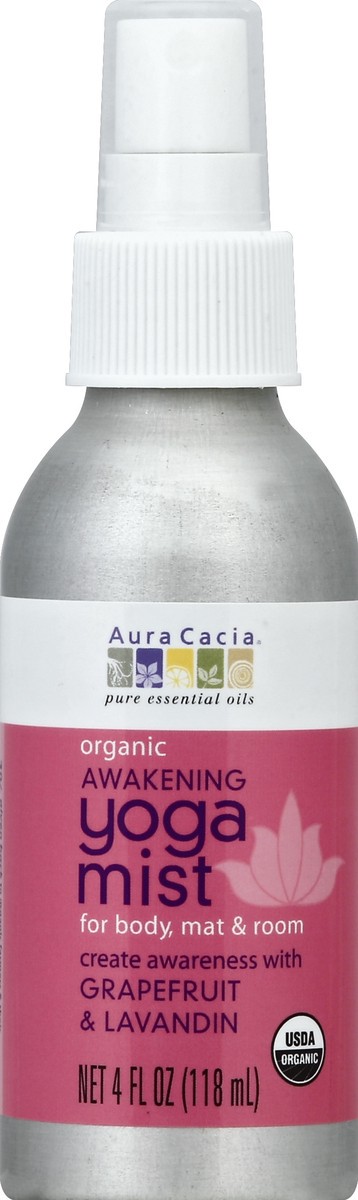 slide 2 of 2, Aura Cacia Organic Awakening Yoga Mist With Grapefruit And Lavandin, 4 fl oz