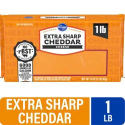 Kroger Extra Sharp Cheddar Cheese Bar - 16 oz