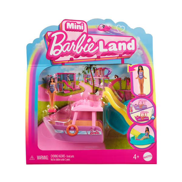 slide 1 of 1, Barbie Mini Barbieland Doll & Vehicle Set With 1.5-Inch Doll & Dream Boat With Color-Change, 1 ct