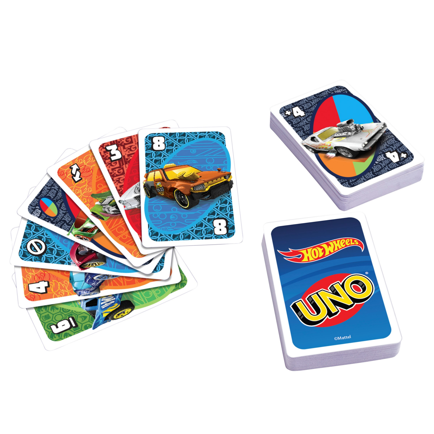 slide 2 of 4, Mattel Uno Hot Wheels Card Game, 1 ct