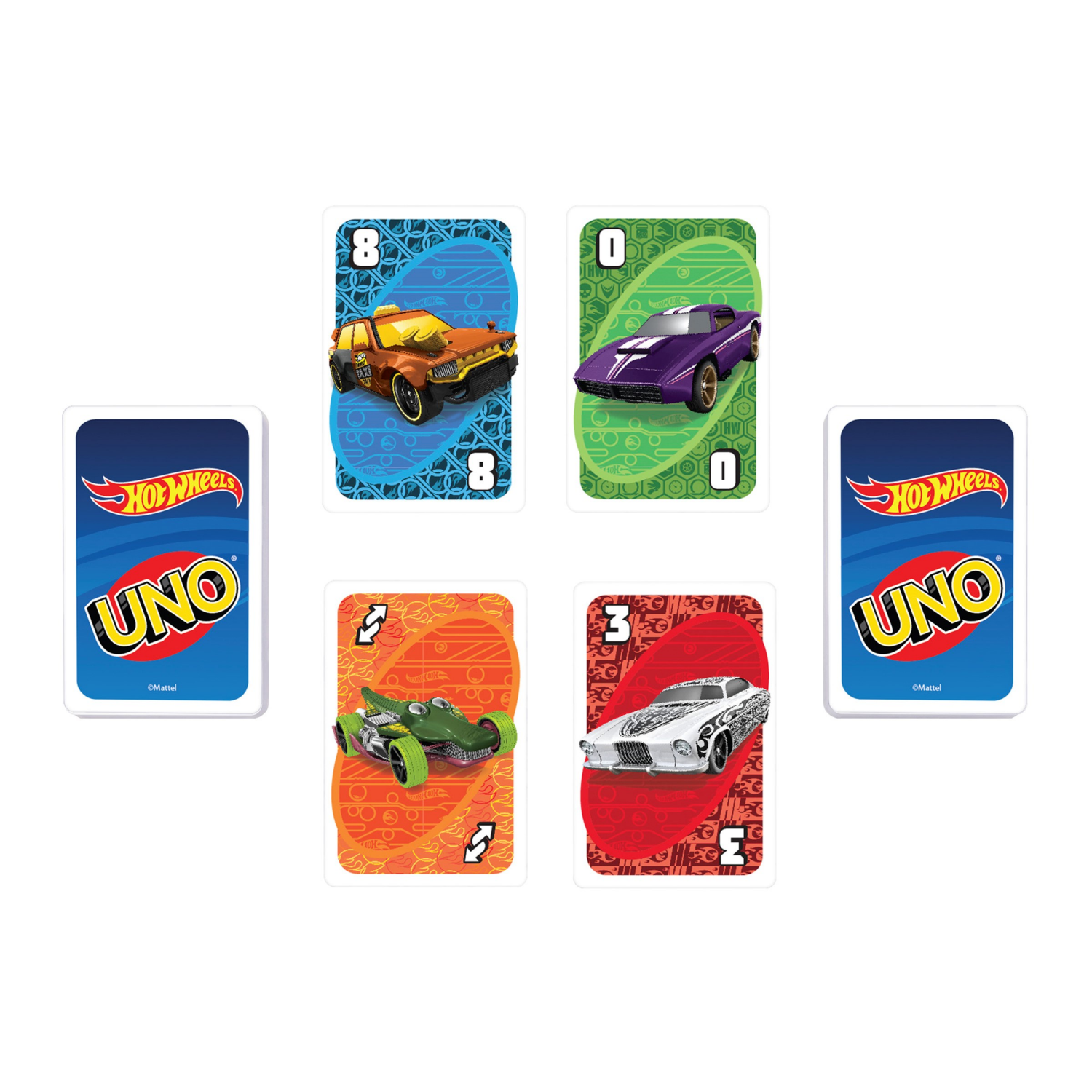 slide 3 of 4, Mattel Uno Hot Wheels Card Game, 1 ct