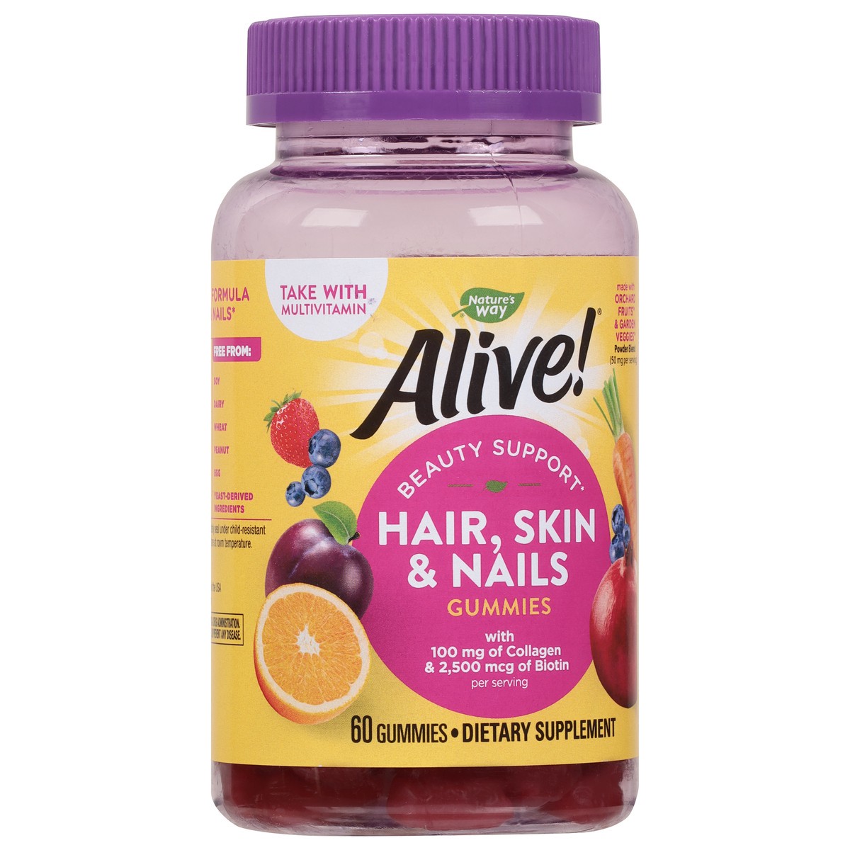 slide 6 of 9, Nature's Way Alive Hair, Skin & Nails Gummy, 60 ct