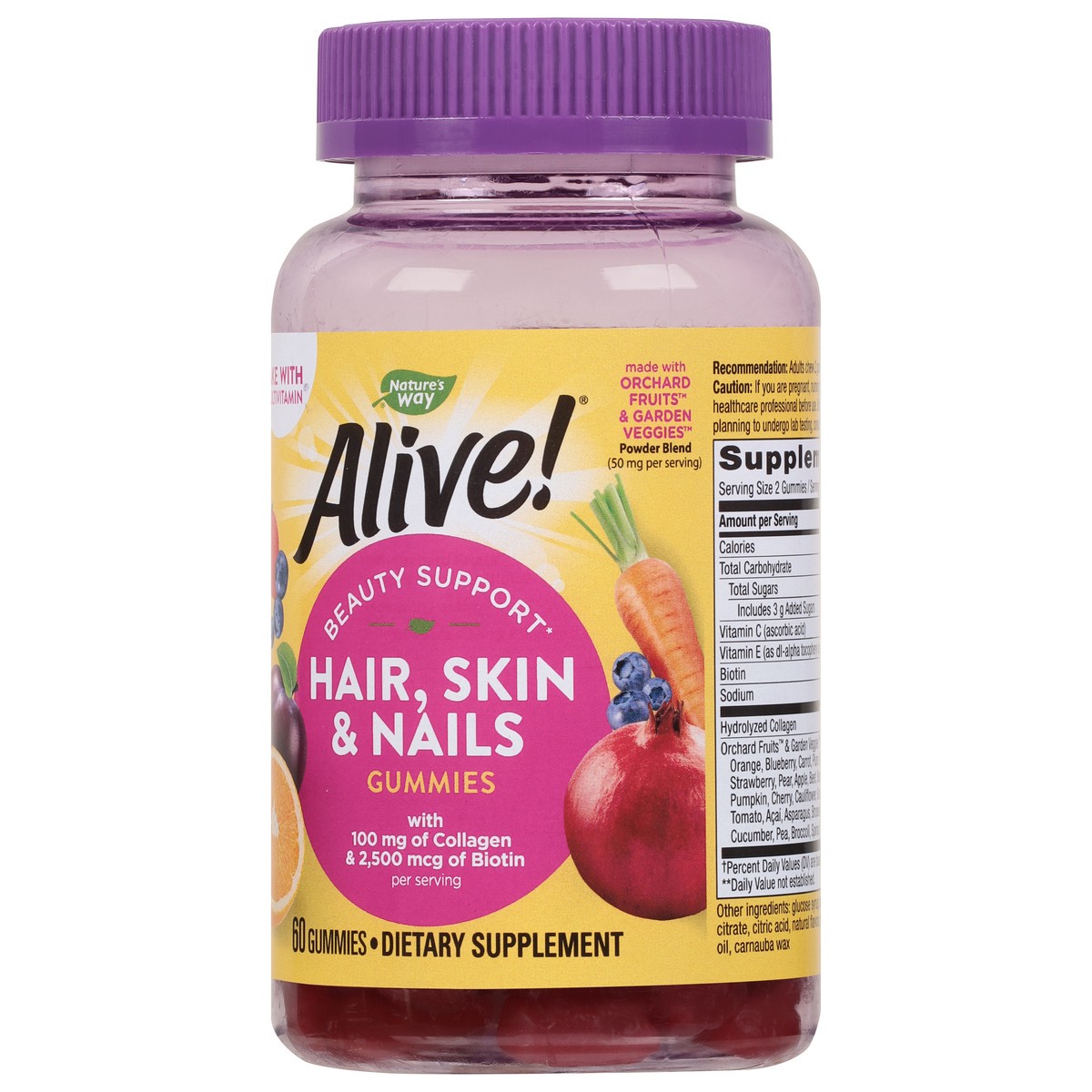 slide 7 of 9, Nature's Way Alive Hair, Skin & Nails Gummy, 60 ct