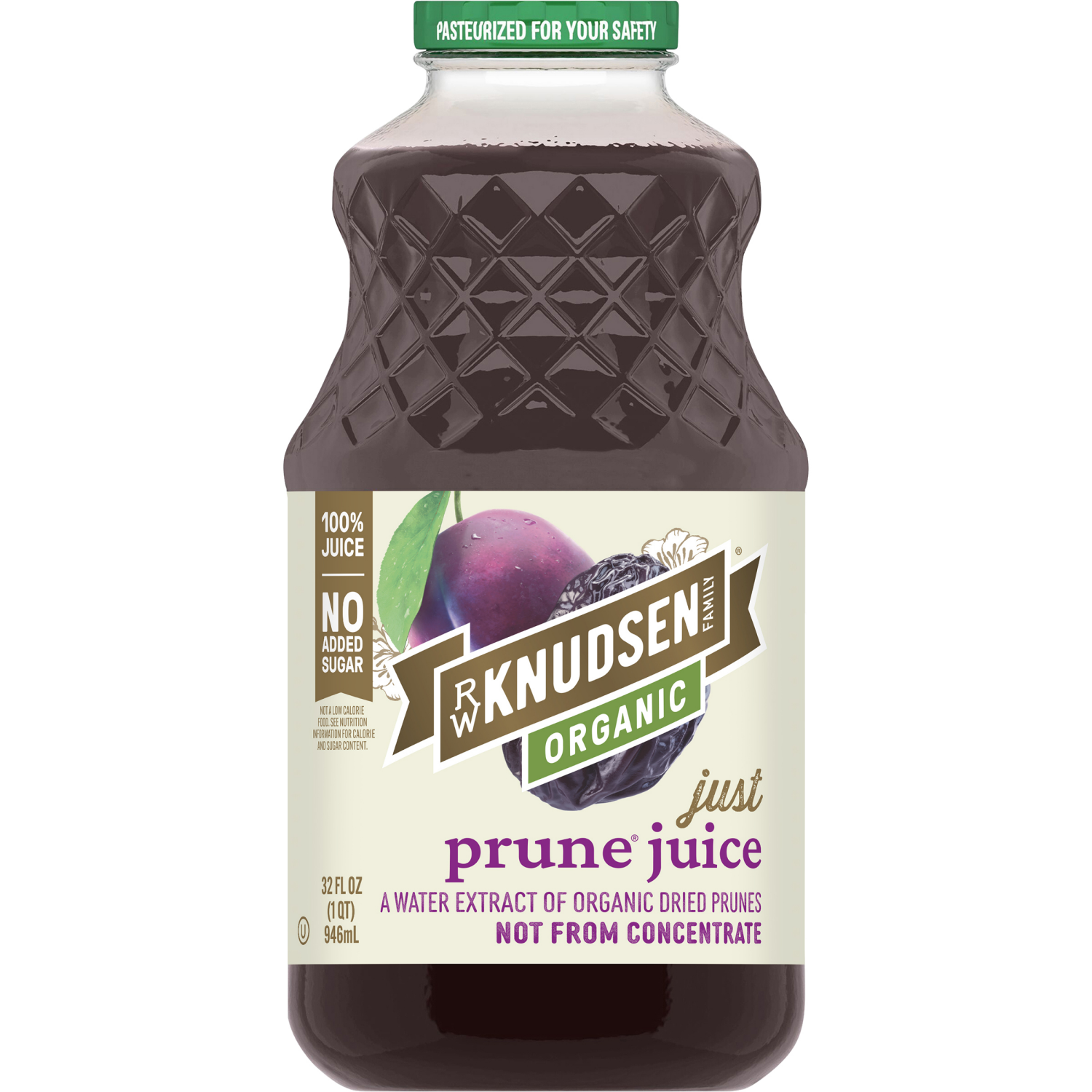 slide 4 of 5, RW Knudsen Family Organic Just Prune 100% Juice - 32 fl oz, 32 fl oz