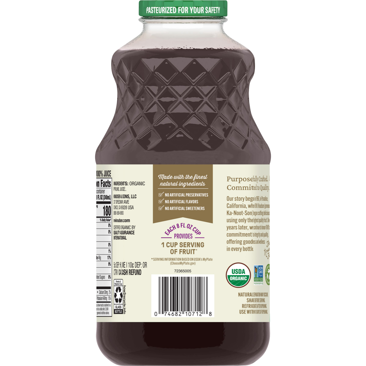 slide 5 of 5, RW Knudsen Family Organic Just Prune 100% Juice - 32 fl oz, 32 fl oz