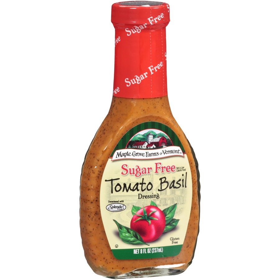 slide 2 of 3, Maple Grove Farms Sugar-Free Tomato Basil Dressing, 8 oz