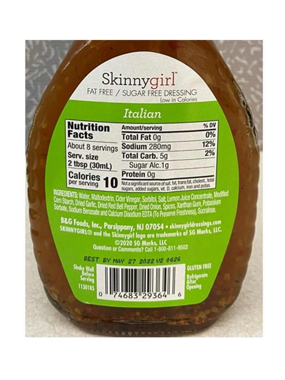 slide 2 of 2, Skinnygirl, Fat-Free, Sugar-Free Italian Salad Dressing, 8 fl oz, 8 fl oz